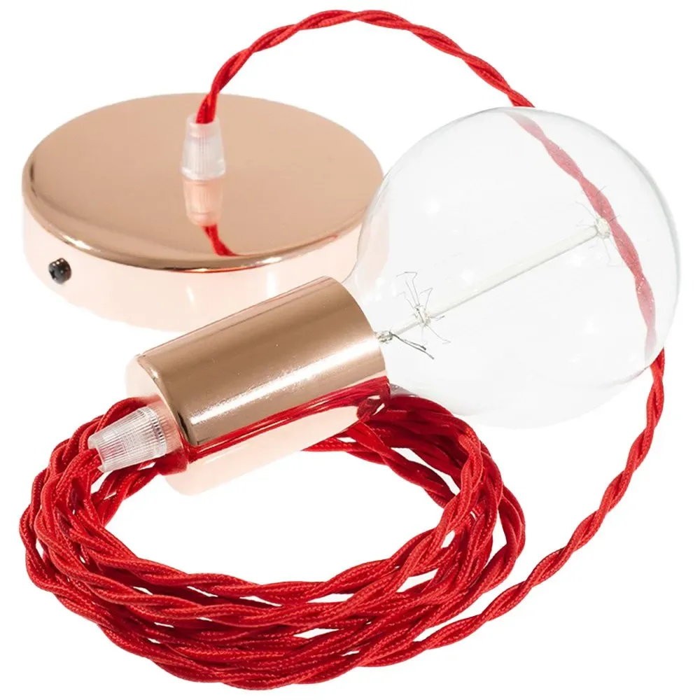 Cables Suspension Luminaire Tm09 1 M Red / Copper One Size - Creative - FashionsVida
