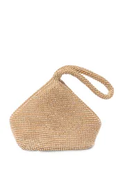Dua Diamante Pouch Handbag - Metallic Gold - Size: One Size