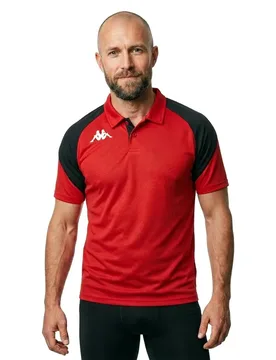 Polo à Manches Courtes Leviolo Red / Black M - Kappa - FashionsVida