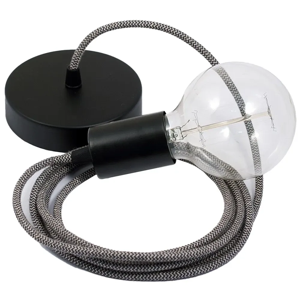 Cables Suspension Luminaire Rd74 Zigzag 50 Cm Anthracite / Black One Size - Creative - FashionsVida