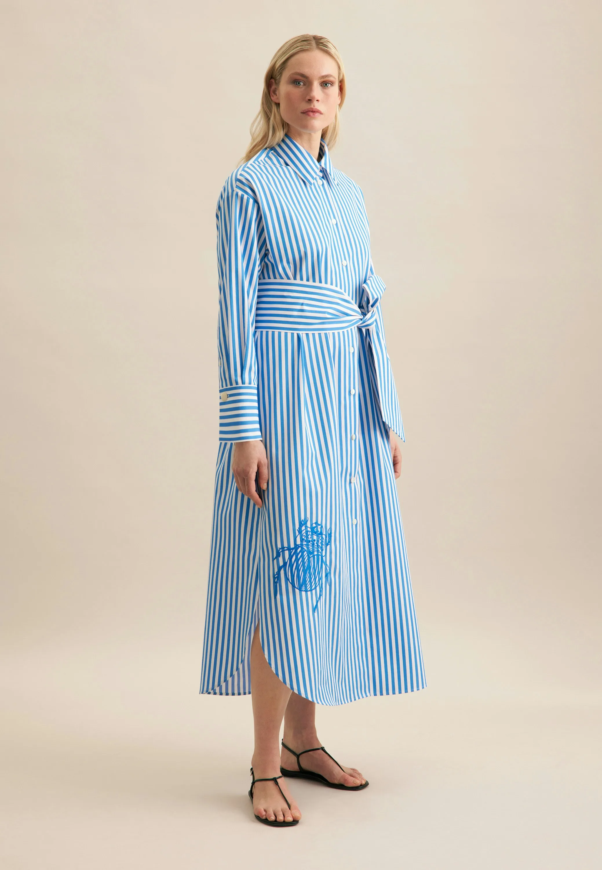 Kleid Streifen Blau 34 - Seidensticker - FashionsVida