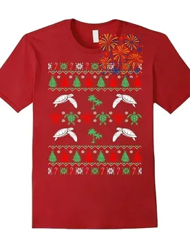 Sea Turtle Ugly Christmas Sweater T-Shirt Men's Cotton Short Sleeve O-Neck T Shirt New S-3XL - Aliexpress - FashionsVida