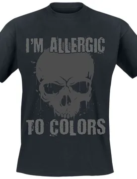 T-Shirt - I'm Allergic To Colors - M bis 3XL - für Männer - Größe 3XL - schwarz - Männer - male - Sprüche - FashionsVida