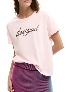Desigual Damen T-Shirt Rosa 508859