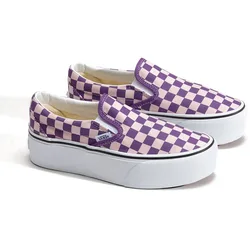 Sneaker Classic Slip-on Stackform Checkerboard Pale Pink / Prism Purple EU 35
