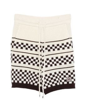 Men's Checkered Mesh Mini Shorts