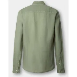 Camisa de lino de hombre teñida en prenda fit tailored