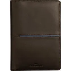 Porta-Agenda elaborado en piel rematado con logotipo de hombre