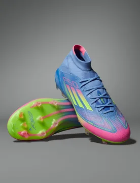 Scarpe da calcio F50 Elite Mid Firm Ground 45 1/3 Blue Fusion / Lucid Lemon / Lucid Pink - Adidas - FashionsVida