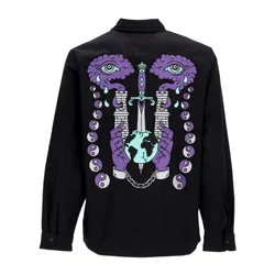 Camicia Manica Lunga Uomo Art Of Seeing Flannel Shirt Black