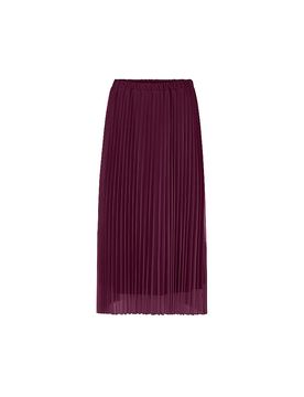 Midi falda rojo oscuro L
