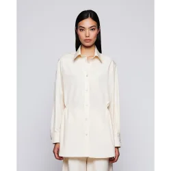 Camisa de mujer de algodón con cintura ajustable