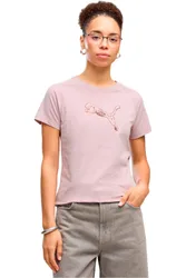 Ess sequins tee camiseta manga corta mujer Rosa (XL)
