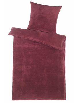 Teddy-Flausch Bettwäsche, 2-teilig, 135x200 cm rot