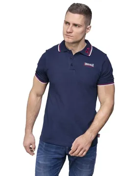Polo à Manches Courtes Lion Navy / Dark Red L