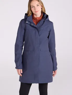Cloudburst Textured Womens Waterproof Jacket - Navy - Navy - Size: 12 - Mountain Warehouse - FashionsVida