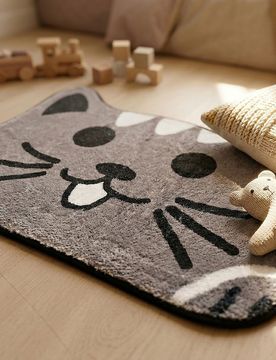Tappeto a forma di gatto - multicolor