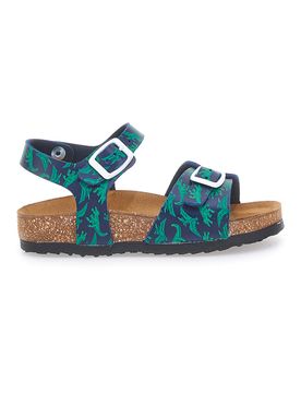 Sandali verdi con stampa jungle e doppia fibbia 257A066SR 29