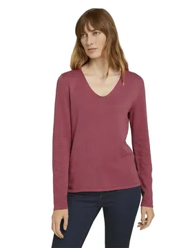 Maglione Con Scollo A V Front Logo Coin Cozy Pink 2XL
