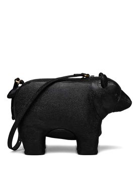 Borsa Baguette Bear In Pelle Grana Pebble