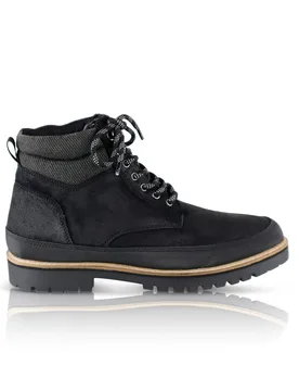 Braben Mens Premium Leather Lace Up Boots - Silver Street London - FashionsVida