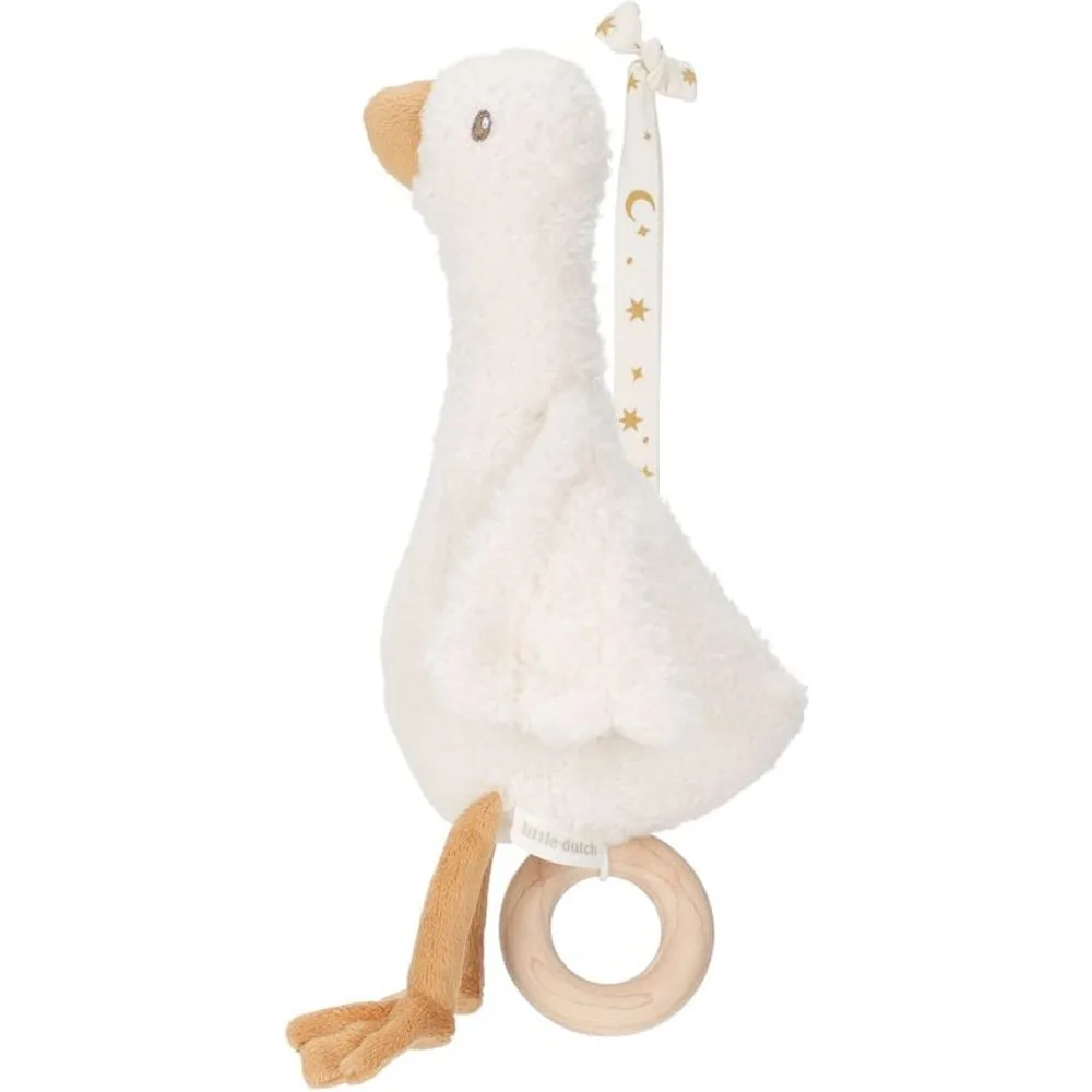 Peluche Oca musical 29cm new born naturals - LITTLE DUTCH - FashionsVida