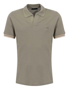 Polo Senza Bottoni In Cotone Pique