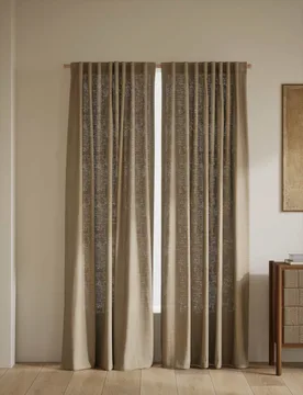 Pure Cotton Gingham Semi-Sheer Multiway Curtains Neutral - M&S - FashionsVida