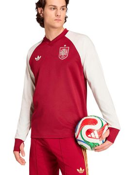 Espana mundial 2026 segunda equipacion prematch sudadera entrenamiento fútbol Granate (XXXL)