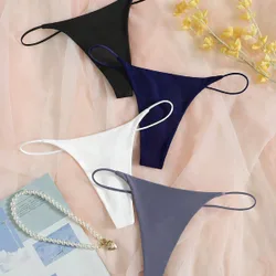 Set de 4 piezas de bragas tipo tanga de unicolor sin costuras