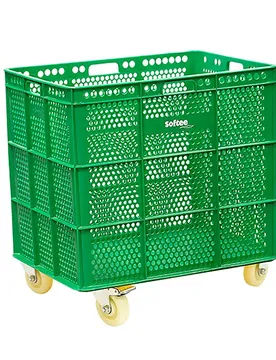 Panier à Roulettes Pu Green 47.5 x 53.5 x 62 cm unisex