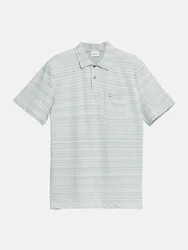 RED LABEL Poloshirt mit Streifen-Muster Grau 3XL