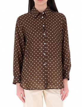 Marella Camicia in seta MARRONE 46