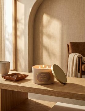 Candela profumata Leather & Cashmire - beige