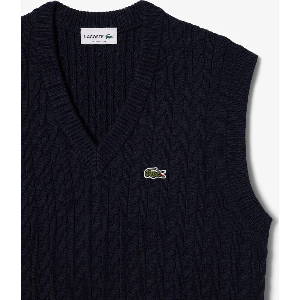 Chalecos de hombre de punto con motivo de ochos - Lacoste - FashionsVida