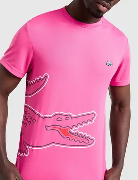 Wrap Croc T-Shirt - Herren, Rosa - male - Size: 5/L - Lacoste - FashionsVida