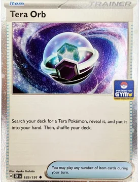 Pokemon SV Surging Sparks 189/191 Tera Orb (Gym Stamp Cosmo Holo) - Pokémon - FashionsVida