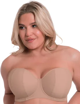 Womens Ck2601 Luxe-Updated Strapless Bra - Beige - Size 32f - Curvy Kate - FashionsVida
