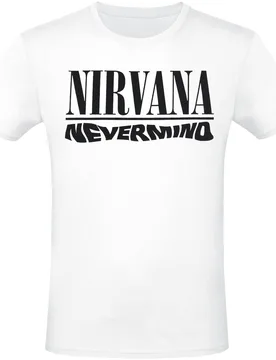 T-Shirt - Nevermind - XL bis 3XL - für Männer - Größe XXL - weiß - Lizenziertes Merchandise! - Männer - male - Nirvana - FashionsVida
