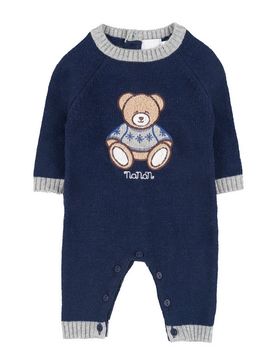 Tutina In Filo Blu C/orsetto I24104