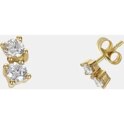 Pendientes Tú y Yo de oro y diamantes