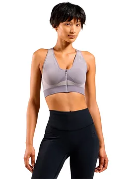 Soutien-gorge De Sport à Impact Moyen Seamless Gray Ridge / Misty Lilac S - Odlo - FashionsVida