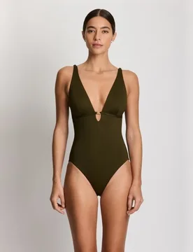 Bañador de mujer efecto contro ligero escote de pico - Lauren Ralph Lauren - FashionsVida