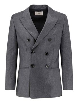 Blazer Doppiopetto In Lana Vergine
