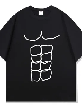 Fun Fitness Abdominal Muscle Print T-Shirt Women's Short Sleeve T-Shirt Women's Sports Top Summer Streetwear Graphic T Shirts - Aliexpress - FashionsVida