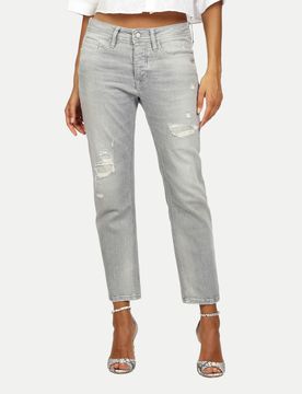 Boyfriend-Fit Jeans Nica Cropped Grau 28