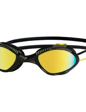 Tiger Titanium Swimming Goggles Black / Yellow / Mirrored Lime Small Men,Women - Zoggs - FashionsVida