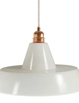 Cables Lampe Suspendue Avec Ampoule Industrial Glossy White One Size - Creative - FashionsVida