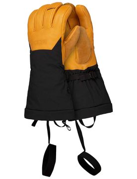 Norrona Wasserfeste Handschuhe aus GORE-TEX Lofoten Gore-Tex Thermo200 Long Gloves Kangaroo für Herren aus Softshell Größe M Gelb
