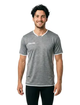 T-shirt à Manches Courtes Shooting Grey Melange / White 3XL